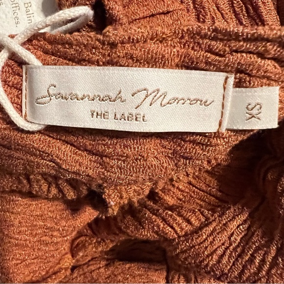 NWT Savannah Morrow Wide Leg Silk / Bamboo Willow Pant in Marigold Size XS - Picture 8 of 8